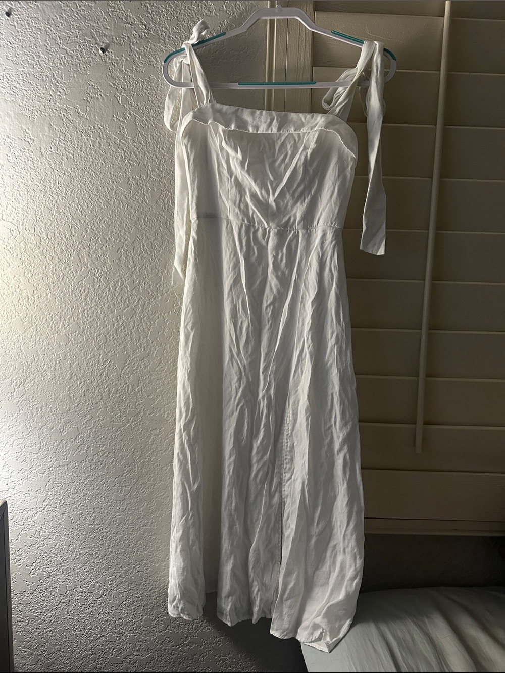 Trixxi White Tie-Shoulder Maxi Dress